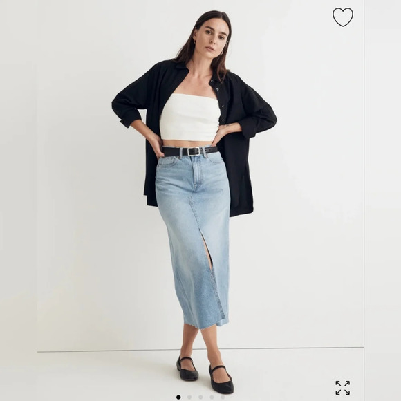 Madewell maxi length skirt in merrimon wash size 24 - Picture 1 of 6